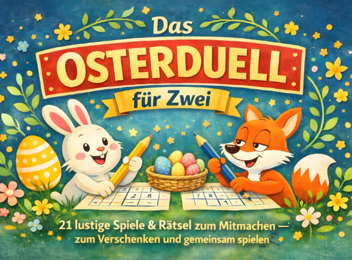 Das Osterduell für Zwei: 21 lustige Spiele & Rätsel zum Mitmachen – zum Verschenken und gemeinsam spielen