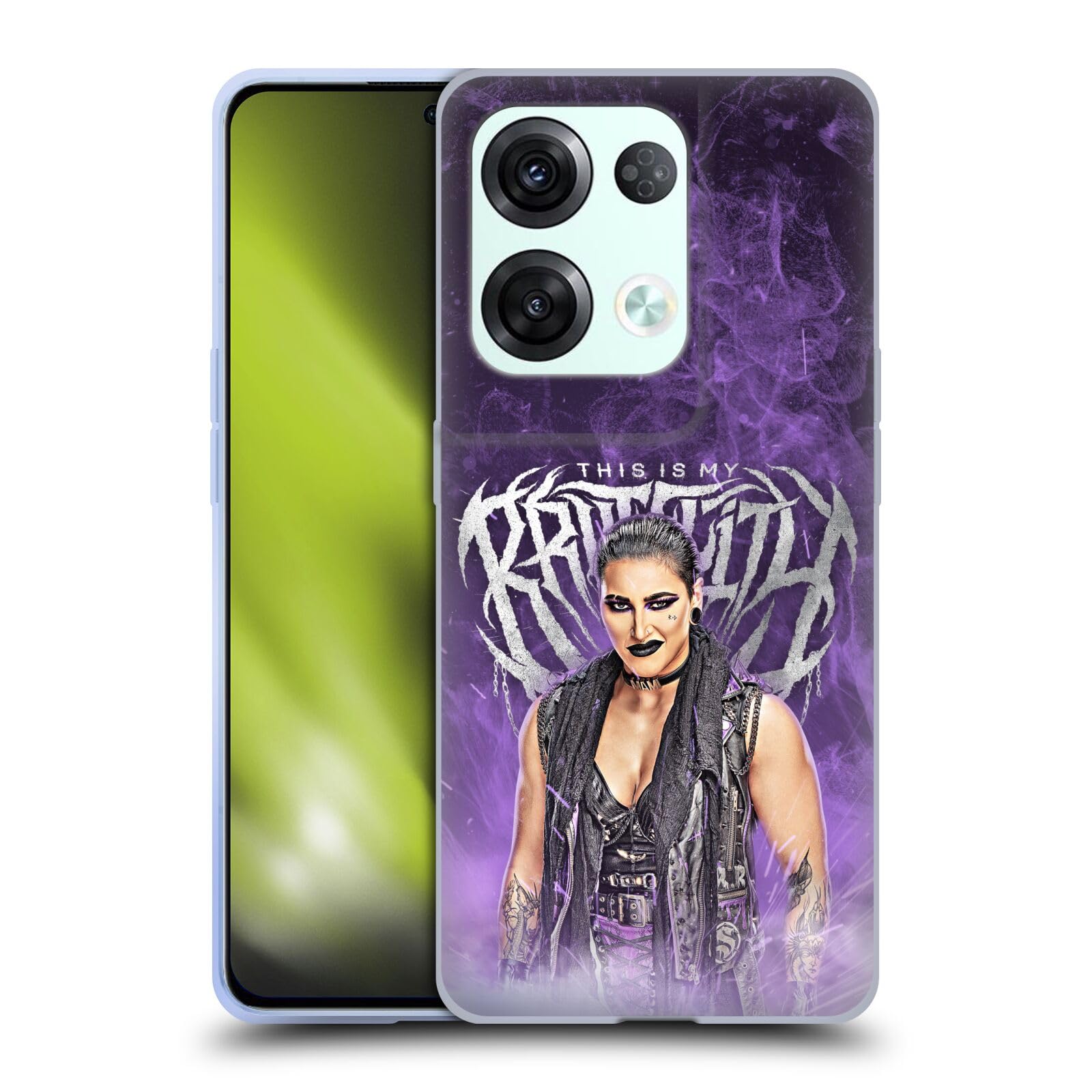 Head Case Designs Officially Licensed WWE This Is My Brutality Rhea Ripley Soft Gel Case Compatible With Oppo Reno8 Pro — image 1