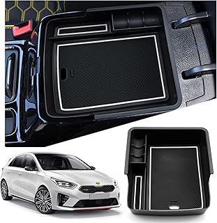 Ruiya Centre Console Storage Box for Kia Ceed SW GT Proceed 2018-2024 Centre Console Storage Box, Ceed Armrest Organiser Tray Centre Armrest Glove Box Centre Console Organiser Storage Compartment Kia
