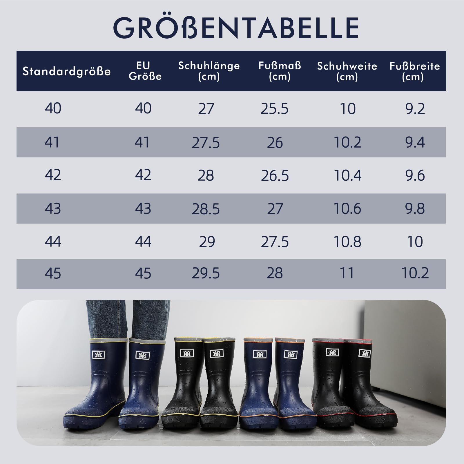 Bottes Caoutchouc Homme, Original Antidérapant étanche Confortables Légères Adulte Bottes de Pluie