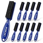 NICEMOVIC 10 Pcs Barber Clipper Cleaning Brush Set, Mini Duster, Nylon Manicure Brush, Hair Styling Tool (Blue)