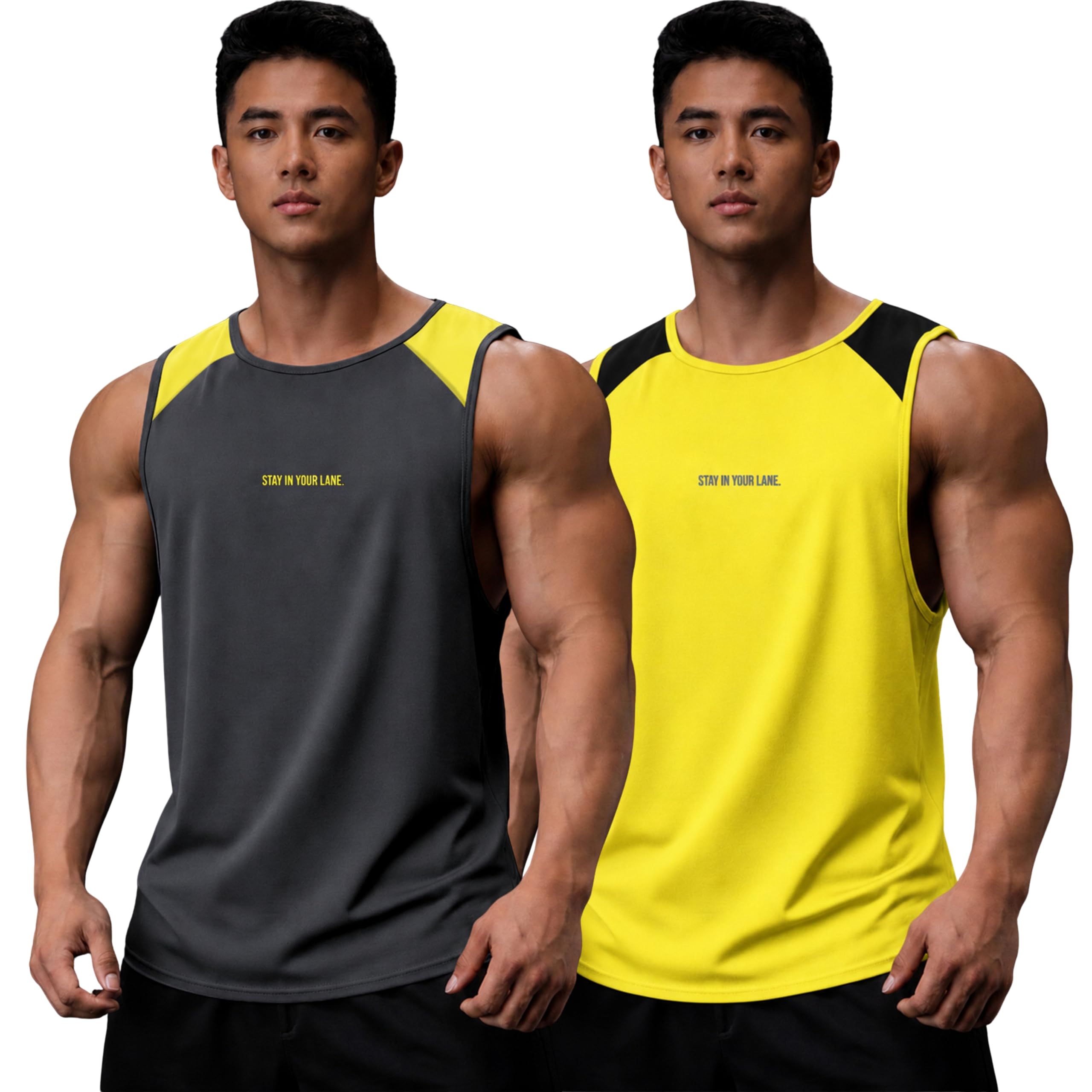 Jump Cuts Men's All Over Printed Round Neck Sleeveless Multicolor Cotton Slim Fit Vest-picture-11