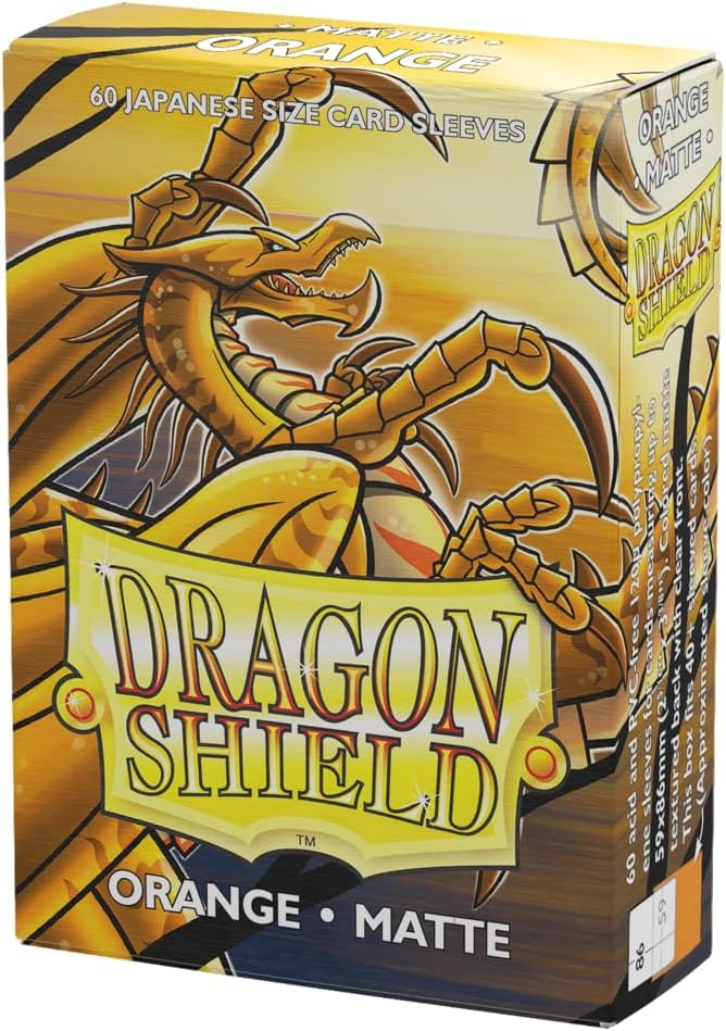 Dragon Shield | Japanese Size Card Matte Sleeves | 60 CT - Smooth & Tough Premium TCG Sleeves - Compatible with Yu-Gi-Oh, Naruto, Cardfight & Vanguard | White