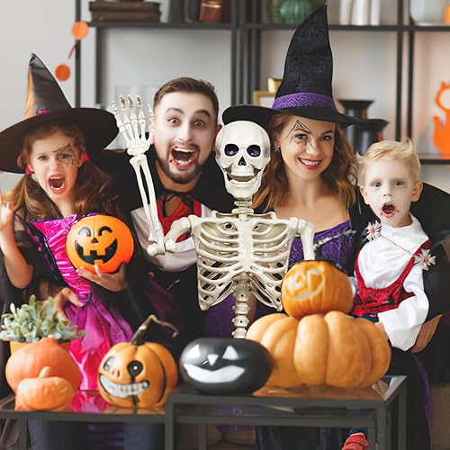 Miniatura 10 de breesky Halloween Skeleton Model for Decoration 5.4Ft Skeleton with 3Ft Skeleton with Movable Joints -Plastic Human Bones for Halloween Party, Yard
