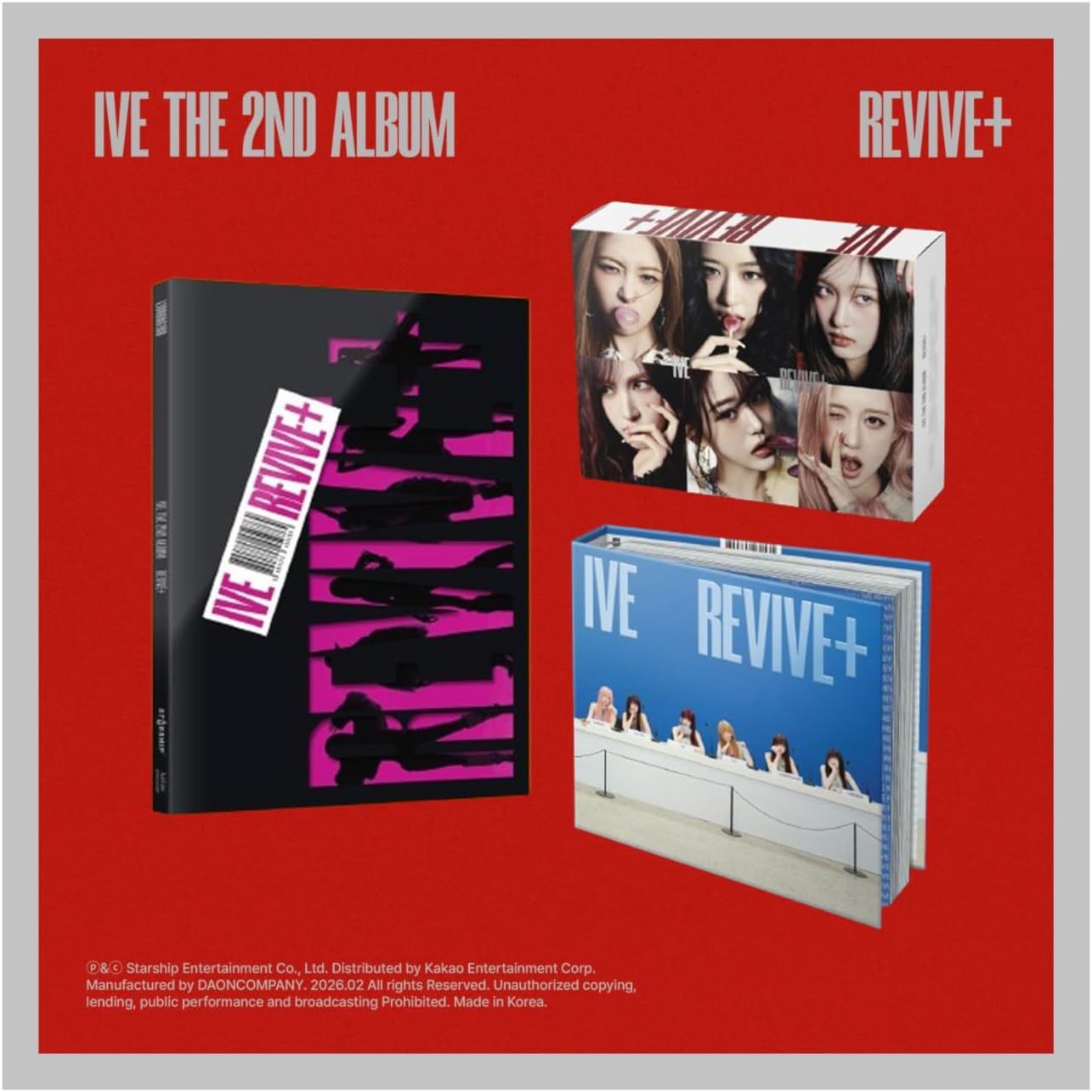 IVE REVIVE+ 2nd Album with Tracking Sealed (Digipack 6 Version Set)