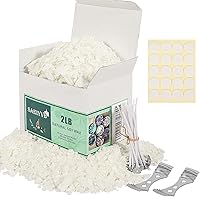 Vista 1 de SAEUYVB Cera de vela de soja natural y cera de vela de soja para hacer velas, 2 libras de cera de soja para hacer velas, cera de vela de soja