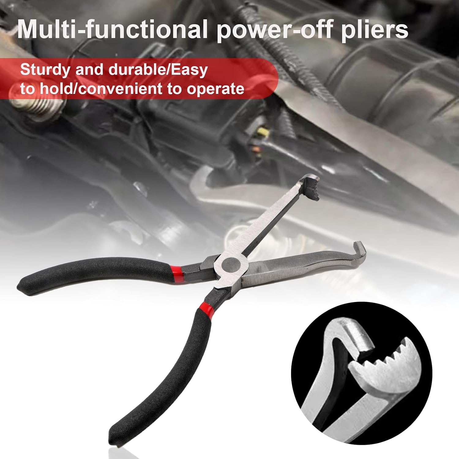 3-Piece Electrical Disconnect Pliers Set, 60 Degree Connector Separator, Car Fuel Line Breaking Tool