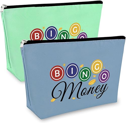 Bolsa de maquillaje de regalo de cumpleaños de bingo, regalo para amantes del bingo, regalo de bingo, bolsa de cosméticos para jugadores de bingo,