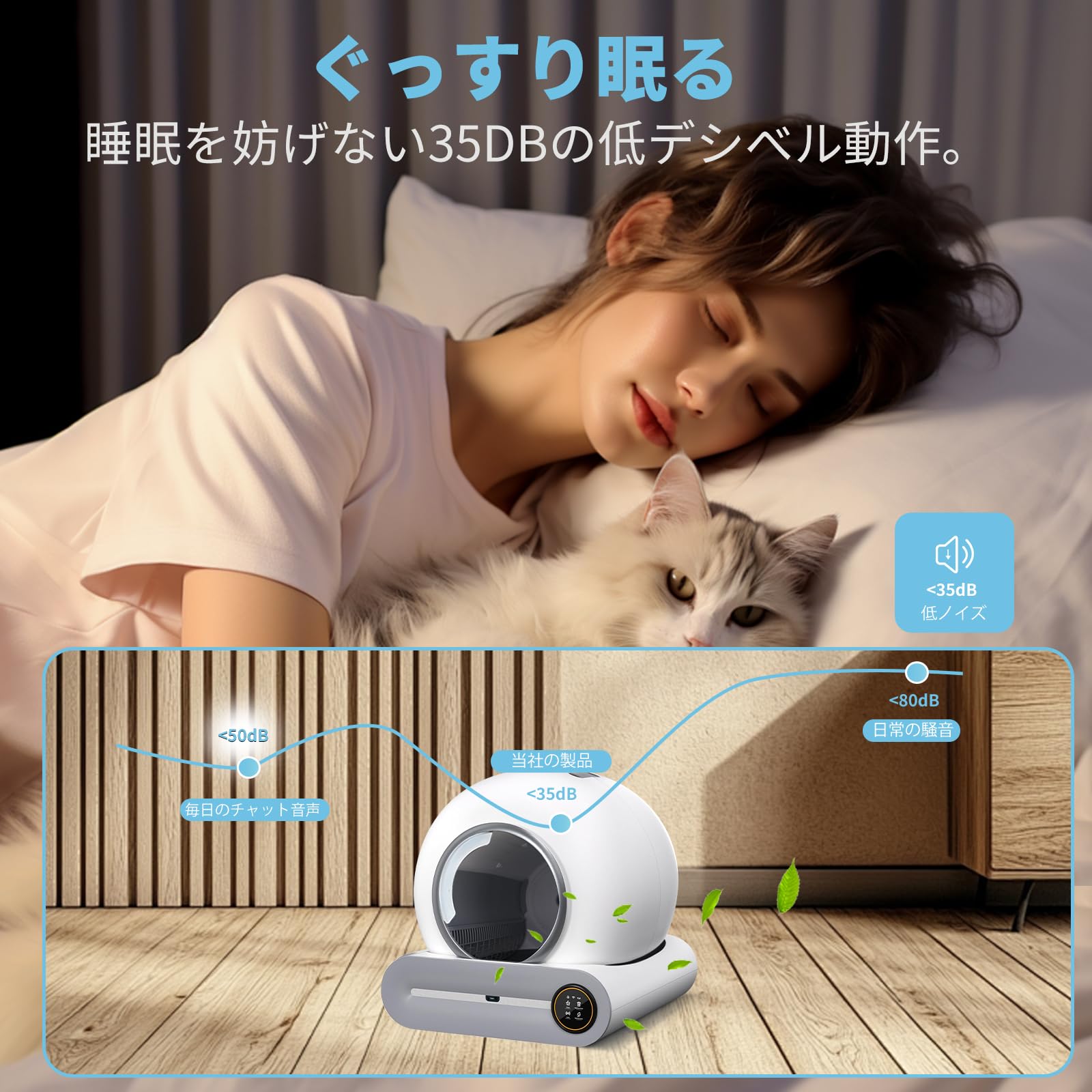Amazon | PETCPU 猫 自動 トイレ 猫用品自動猫トイレ 65L 大容量