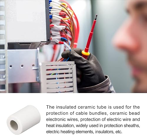 Miniatura 3 de Tubo de cerámica con cableado de cerámica para protección de aislamiento térmico de paquete de cables - 0.157 in de diámetro20 piezas