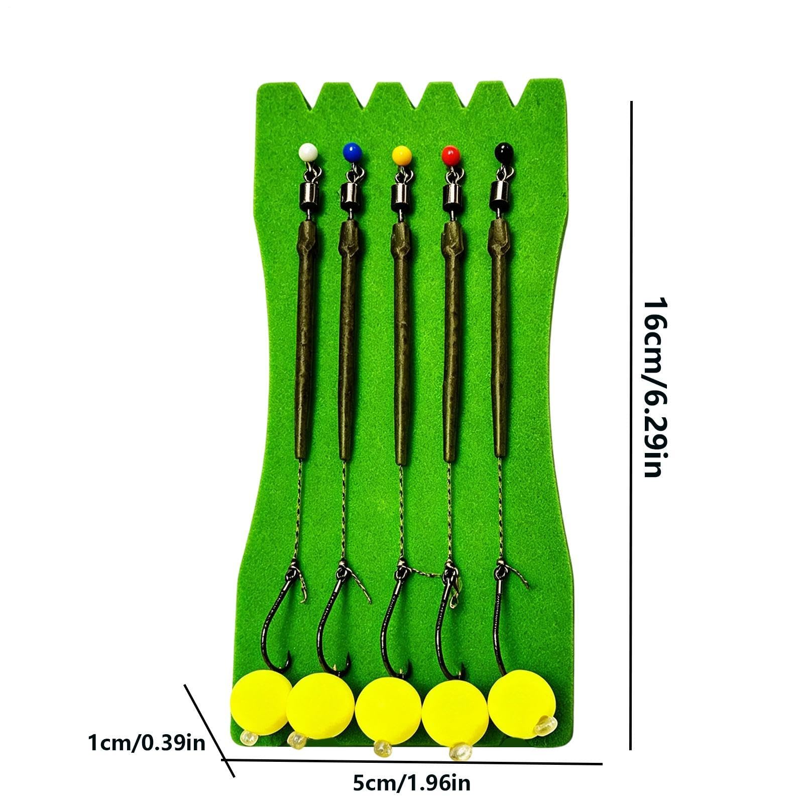 Hameçons,5 Pièces Bas De Ligne De Pêche Pré-Montés,Avec Hameçons Truite Métalliques À Bille Flottante - Pour la Pêche en Étang, Lac, Rivière, ainsi que pour Silure, Truite, Marigane, Saumon et