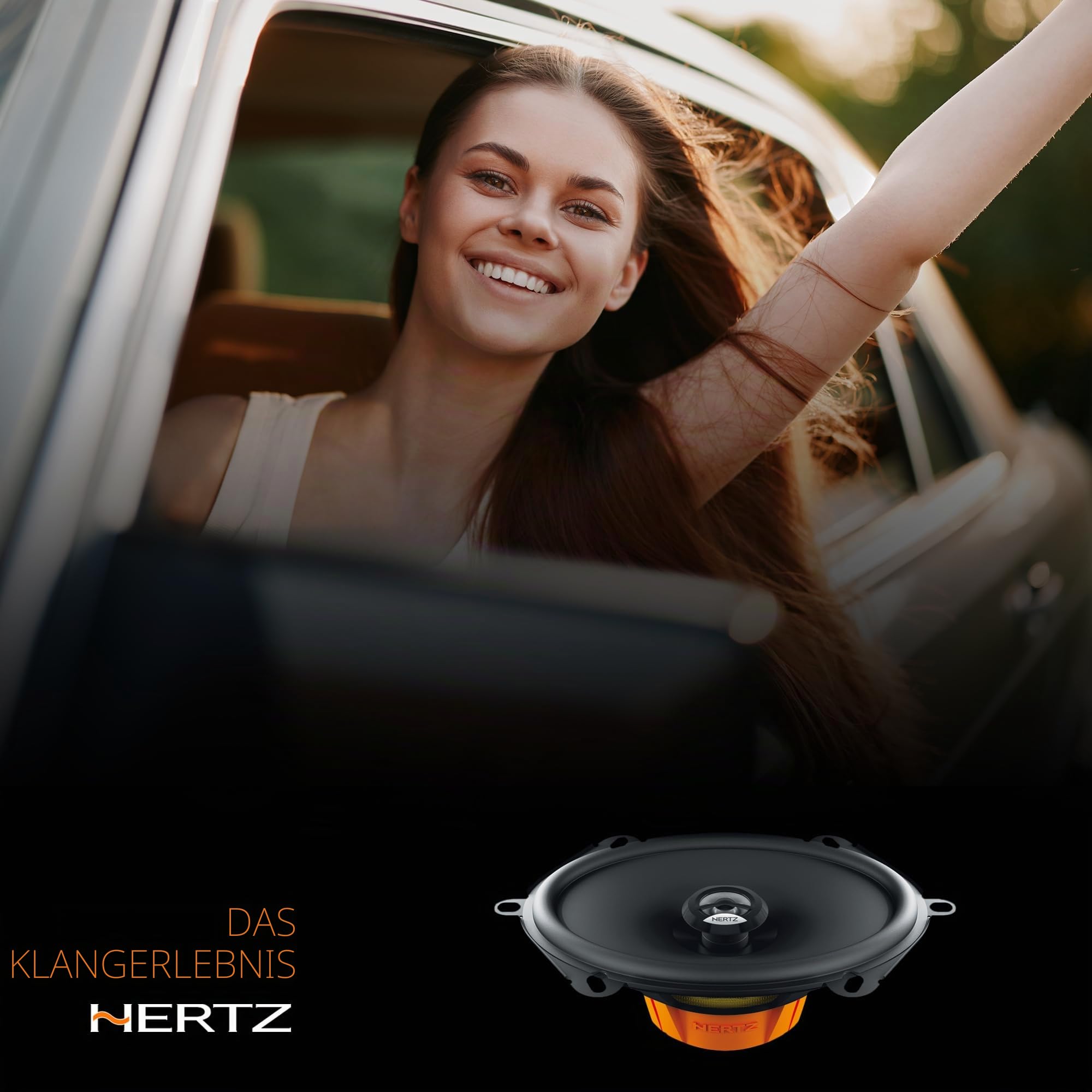 Hertz DCX 570 Paar 2-Wege-Koaxiallautsprecher 5x7, 120 W | wasserabweisendes Presspapier, PEI-Hochtöner 15 mm, 60 W RMS, 4 Ohm, 93 dB, 60-21000 Hz, Ferrit-Magnet, Einbautiefe 59 mm