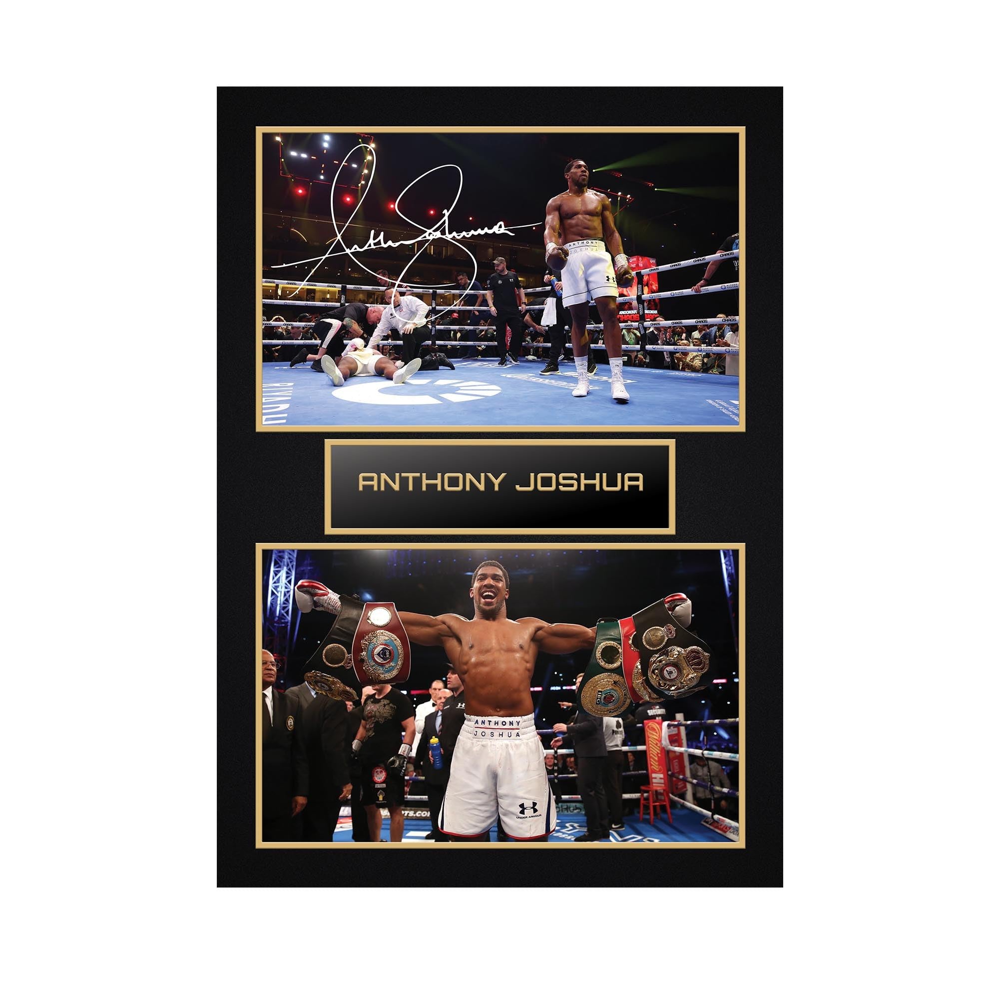 Anthony Joshua Boxing Printed Autograph Memorabilia - Framed Gift A3 Unframed