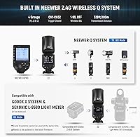 Vista 6 de NEEWER Z2-N 2.4G TTL Flash de cabeza redonda Speedlite para Nikon, interfaz de usuario mejorada, 2 lámparas de modelado ajustables, tecla TTL/M