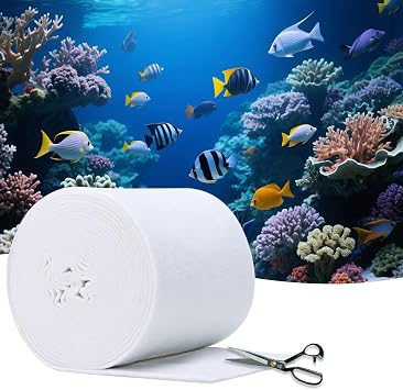 Aquarium Polishing Filter Pad-Ultra Fine 100 Micron Filter Floss for Crystal Clear Water,Cut-to-Size Filter Media for Fish Tank,Safe for Fish/Reef/Turtles24" x 36", 1 Pack