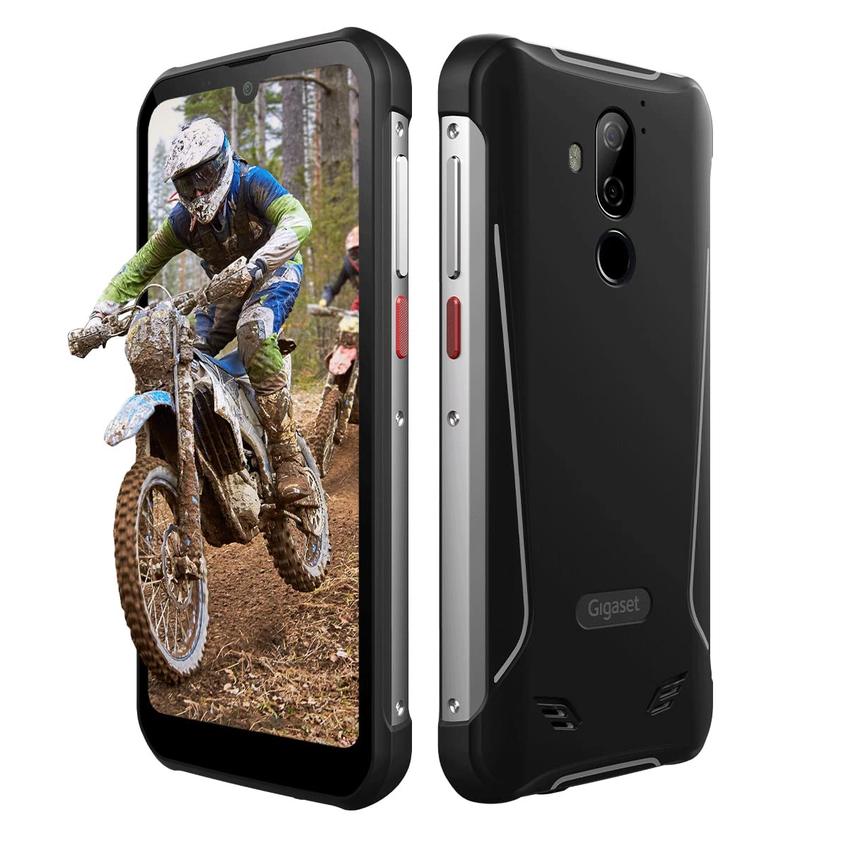 Gigaset GX290 Plus Outdoor Smartphone - wasserdicht IP68, Military Standard 810G - Display Corning Gorilla Glas 3 - 6200mAh Akku, Schnellladefunktion - 64GB+4GB Ram - Android 10, Black/Titanium Grey