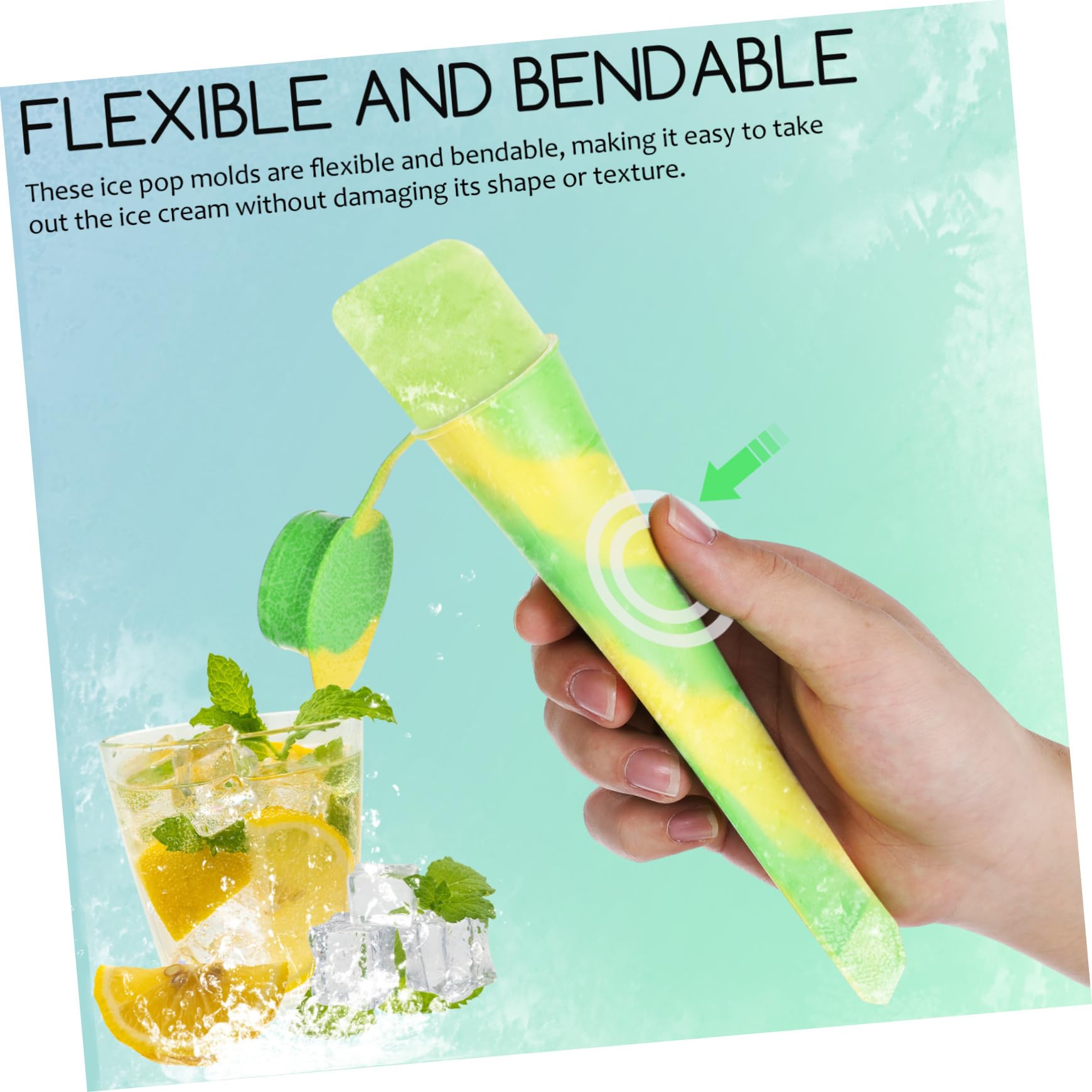TOYANDONA 12 Pièces Moules à Glace Silicone Réutilisables Moules à Yaourt pour Garçon Fille avec Plusieurs Compartiments