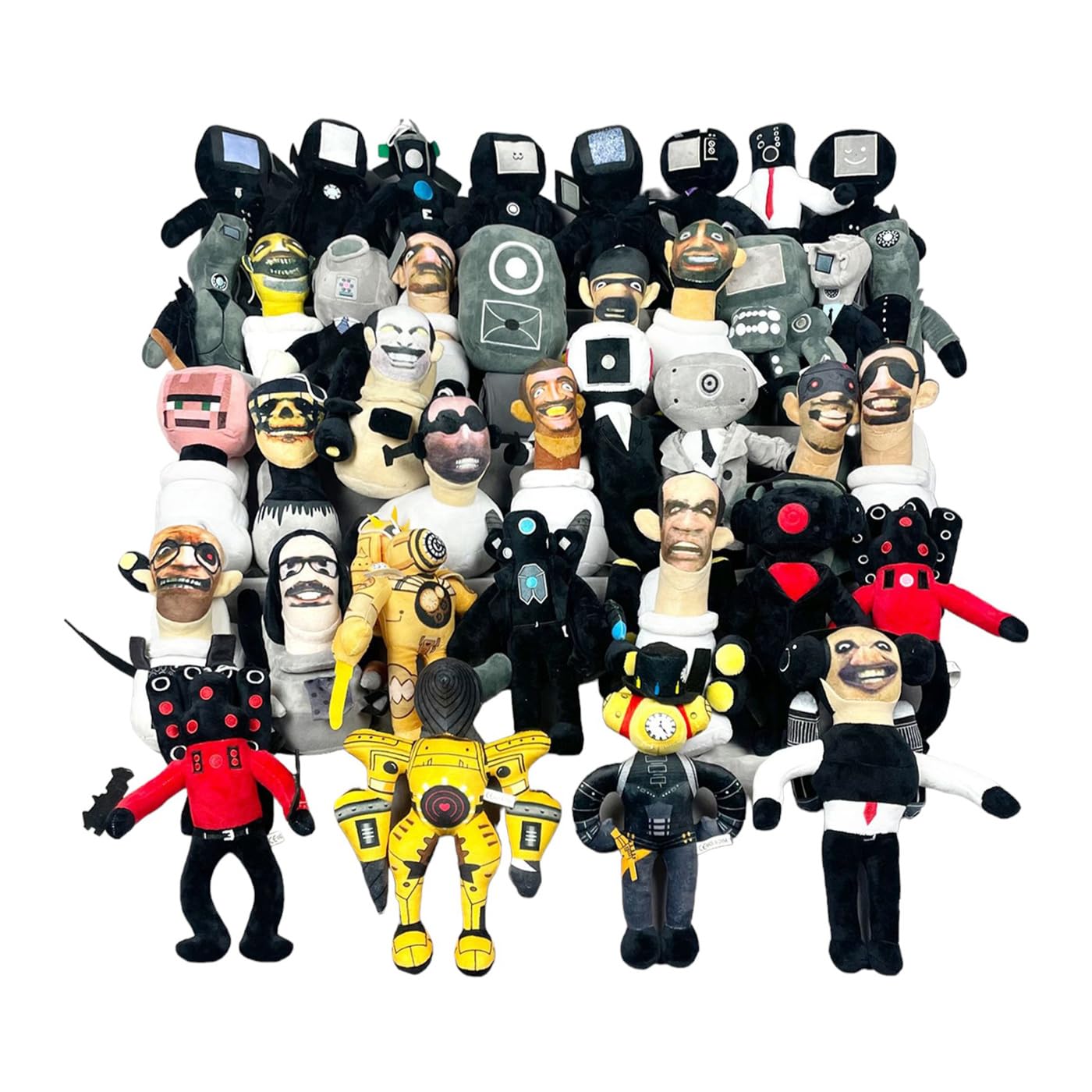 スキビディトイレ テレビマン BIGぬいぐるみ&ノーマルトイレぬいぐるみ スキビディトイレ ぬいぐるみナイフマン黒ブラック人形スキビティ