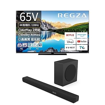Amazon | REGZA 65インチ 4K 有機ELテレビ 65X8900L 4K