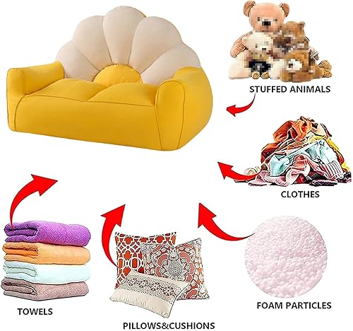 Miniatura 5 de Funda para sofá perezoso, doble puf, sofá perezoso para dormitorio, sala de estar, apartamento (solo incluye una funda, no un puf completo, sin