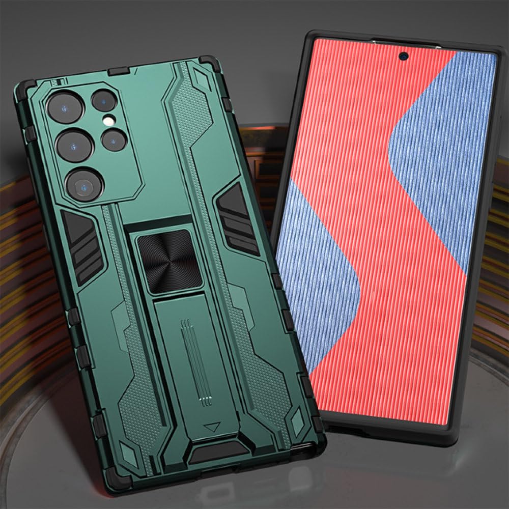 Coque Samsung S21 antichoc avec support intégré couleur vert - 7