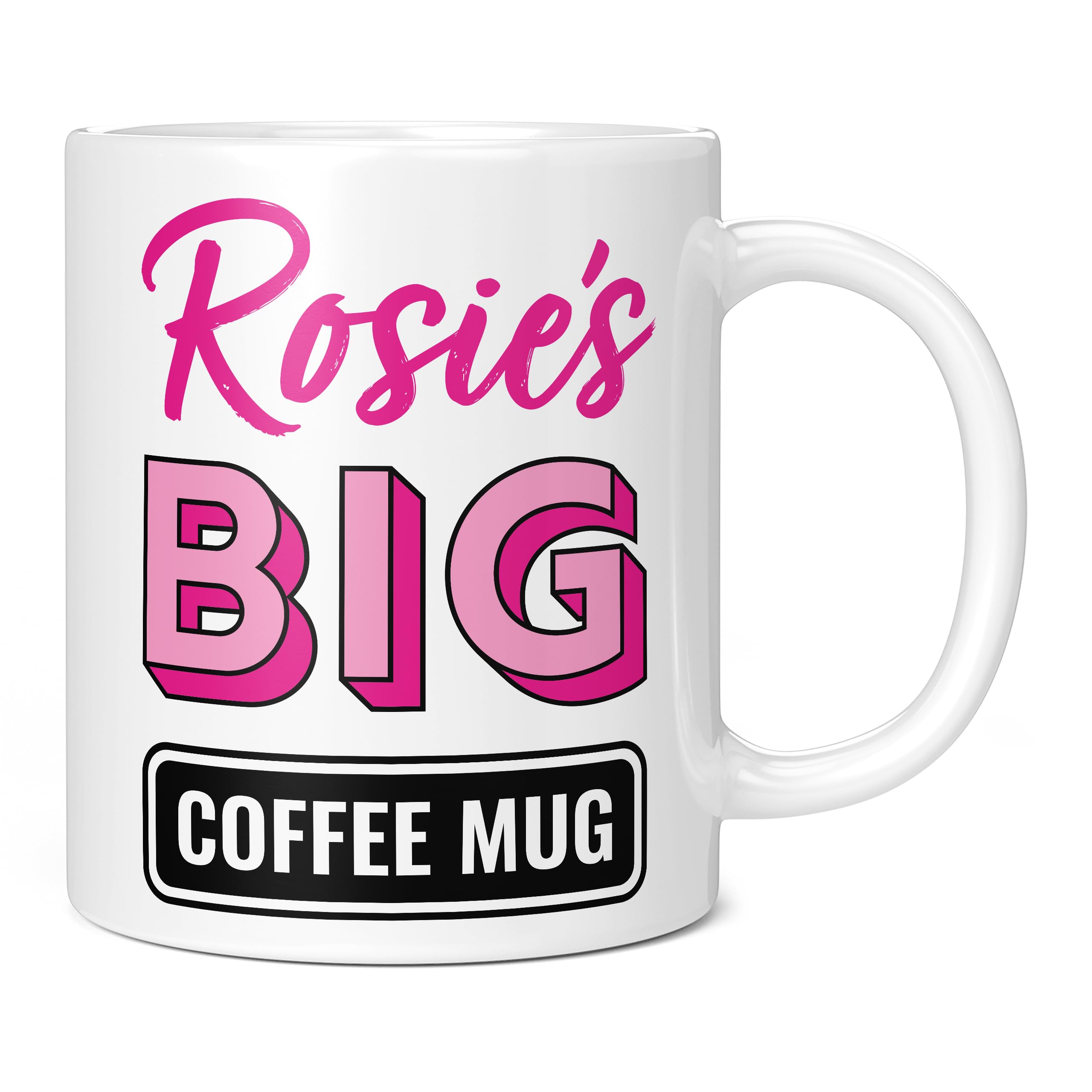 Mug Monster - Personalised Name Big Coffee Mug, Custom Mother's Day, Customisable Birthday Present for Her, Giant Mugs for Women, Huge Cup Hot Drinks, Oversized Coffee Cup, Extra Large Gift