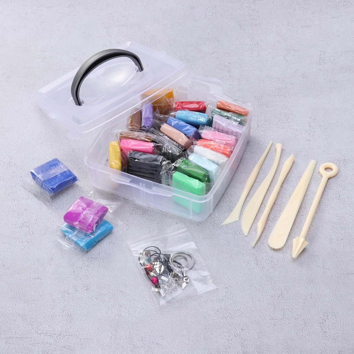 Kit Argilla Modellabile per Bambini 24 Colori Accessori