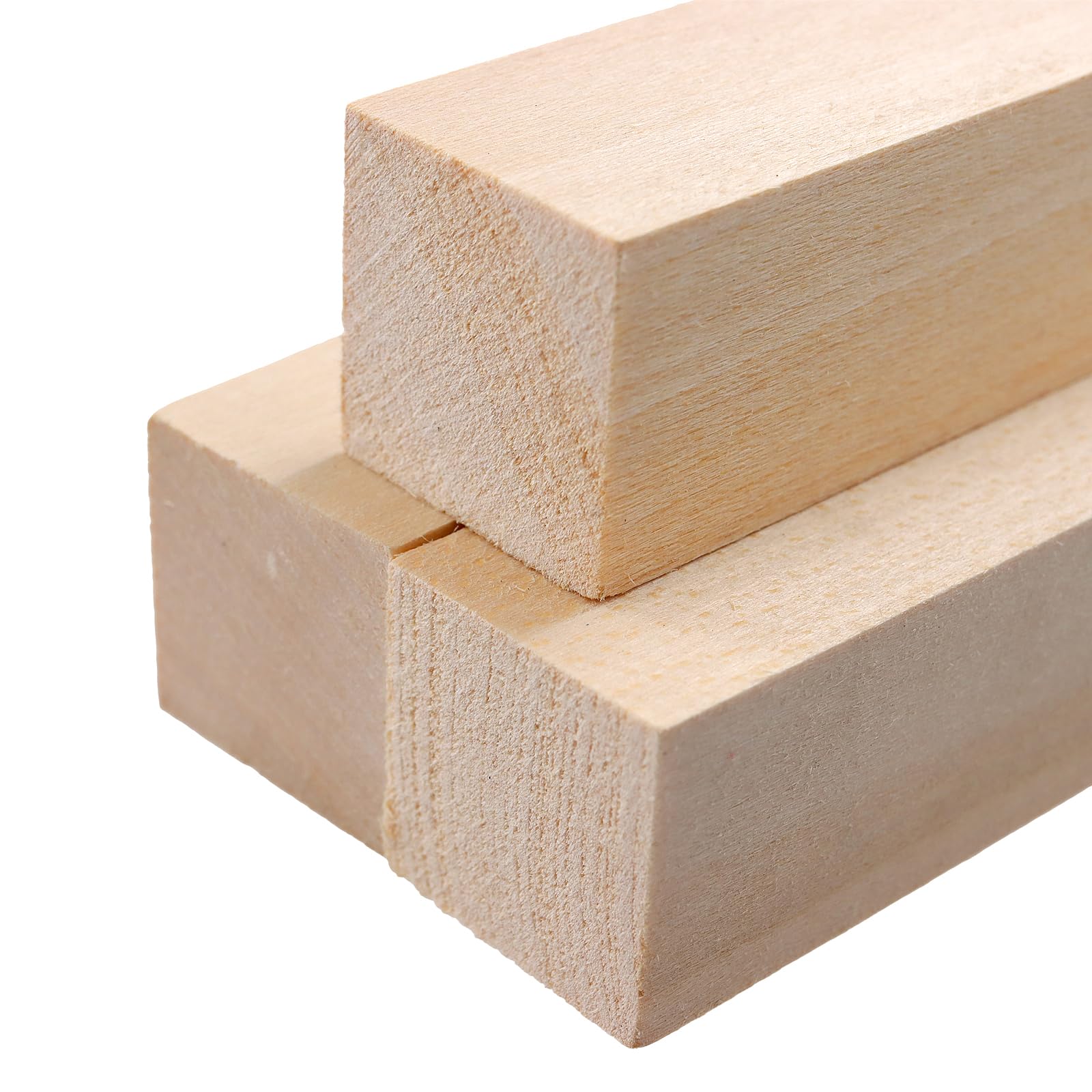 MUKCHAP 50 PCS Basswood Blocks, 10x2.5x2.5cm Smooth Blank Blocks, Unfinished Wood Squares for DIY Crafts Ornaments, Engraving, Painting - Image 3
