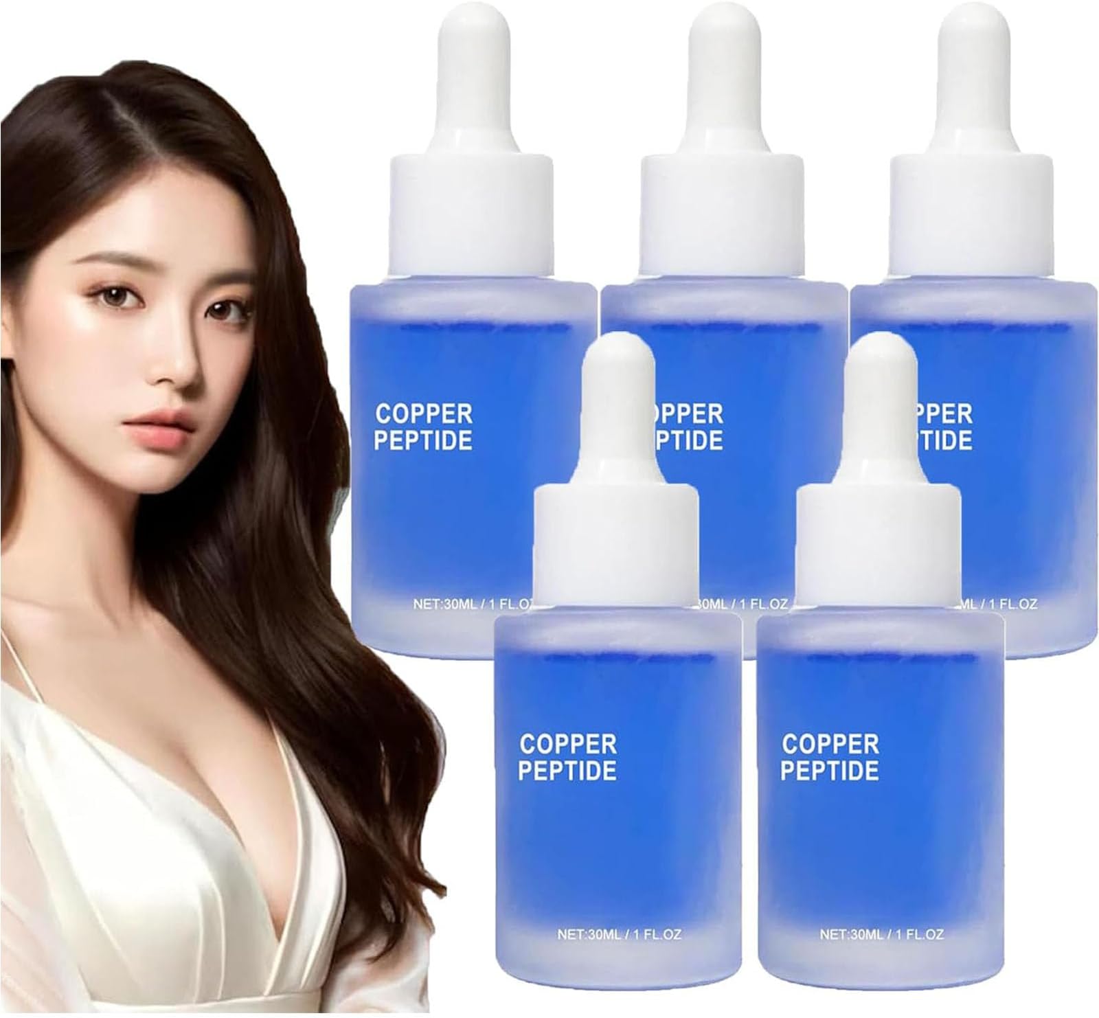 Fleava Advanced Copper Peptide for Women Men, Fleava Hair Growth Serum, Copper Peptides for Hair Growth, Advanced Copper Peptide Hair Regrowth Formula (5pcs)