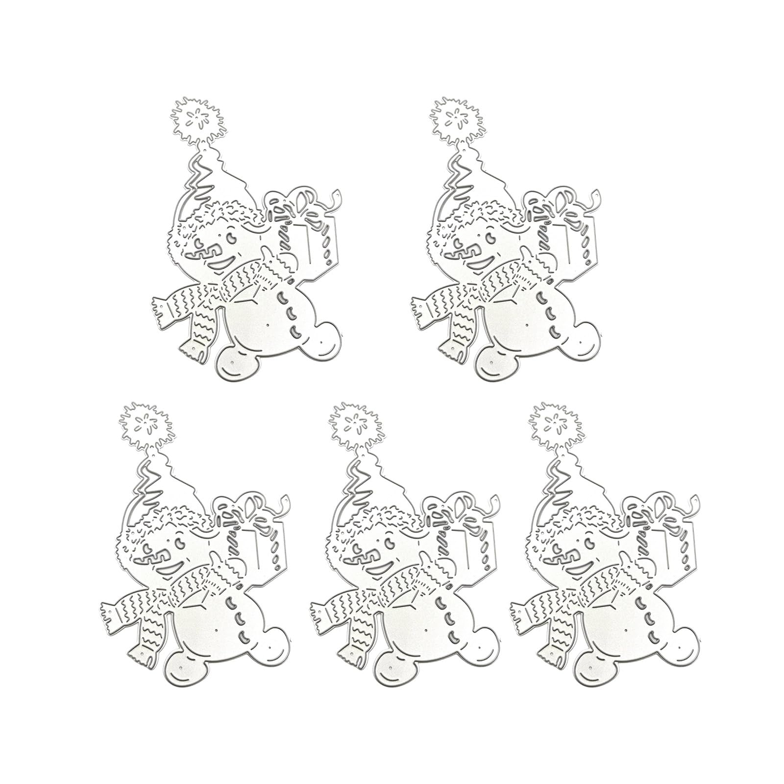 Tsophreniq 5Pcs Christmas Cutting Dies Embossing Die Cut for Scrapbooking Carbon Steel Cutting Die for Photo Album Decoration Christmas Cut