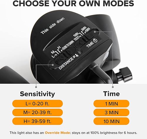 Miniatura 4 de LUTEC Luces LED de seguridad de 32 W, 2500 lúmenes, luz con sensor de movimiento para exteriores, luz diurna de 5000 K, IP54 impermeable, atardecer