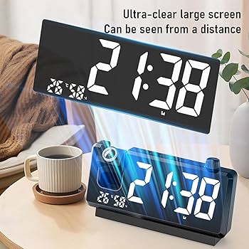投影180度回転 LEDデジタル時計 楽天市場】デジタル時計 壁投影 天井へ投影置き時計 180°反転
