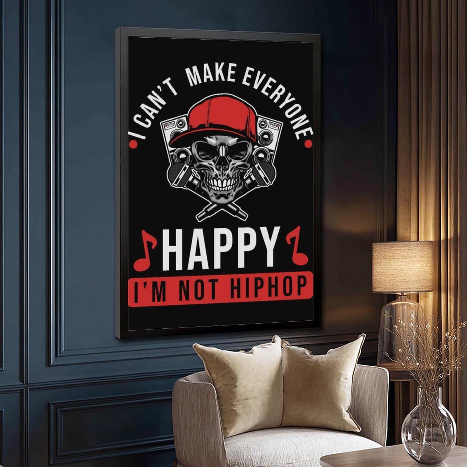 Poster retrò Old School Hip Hop 1 poster su tela decorazione artistica da parete stampa dipinti per soggiorno camera da letto decorazione cornice nera: 40,6 cm L x 61 cm W
