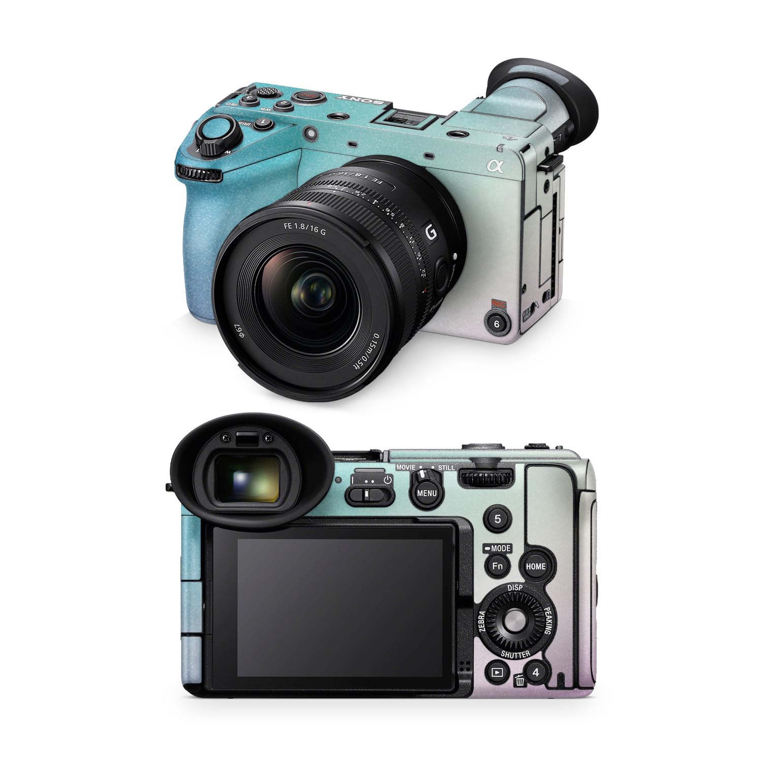 Glossy Glitter Camera Skin Compatible with Sony FX2 Digital Camera (2025) - Vivid Fog - Premium 3M Vinyl Protective Wrap Decal Cover - Easy to Apply | Crafted in the USA by MightySkins