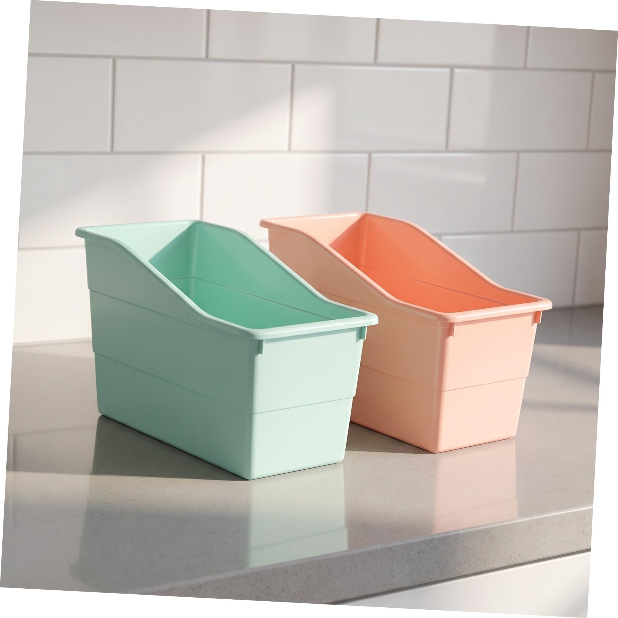 DOITOOL 6 Piezas Caja Organizadora para Libros Apilable de Plástico, 29, 5
