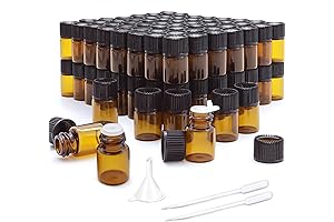 120-Pack of 2ml Amber Essential Oil Bottles: Premium Storage Solution for Oils and Scents