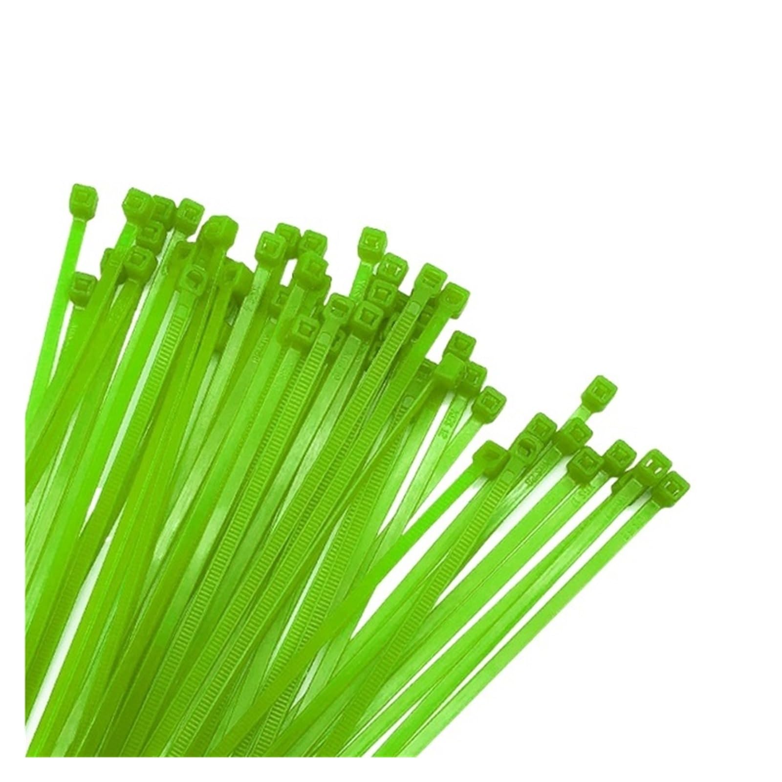 Sepkus Bridas para Cables de Nailon de plástico con autobloqueo, 100 Bridas para Cables Verdes, sujetan el Cable en Bucle (Color: Verde, tamaño: 3x150) (Verde 4x200)