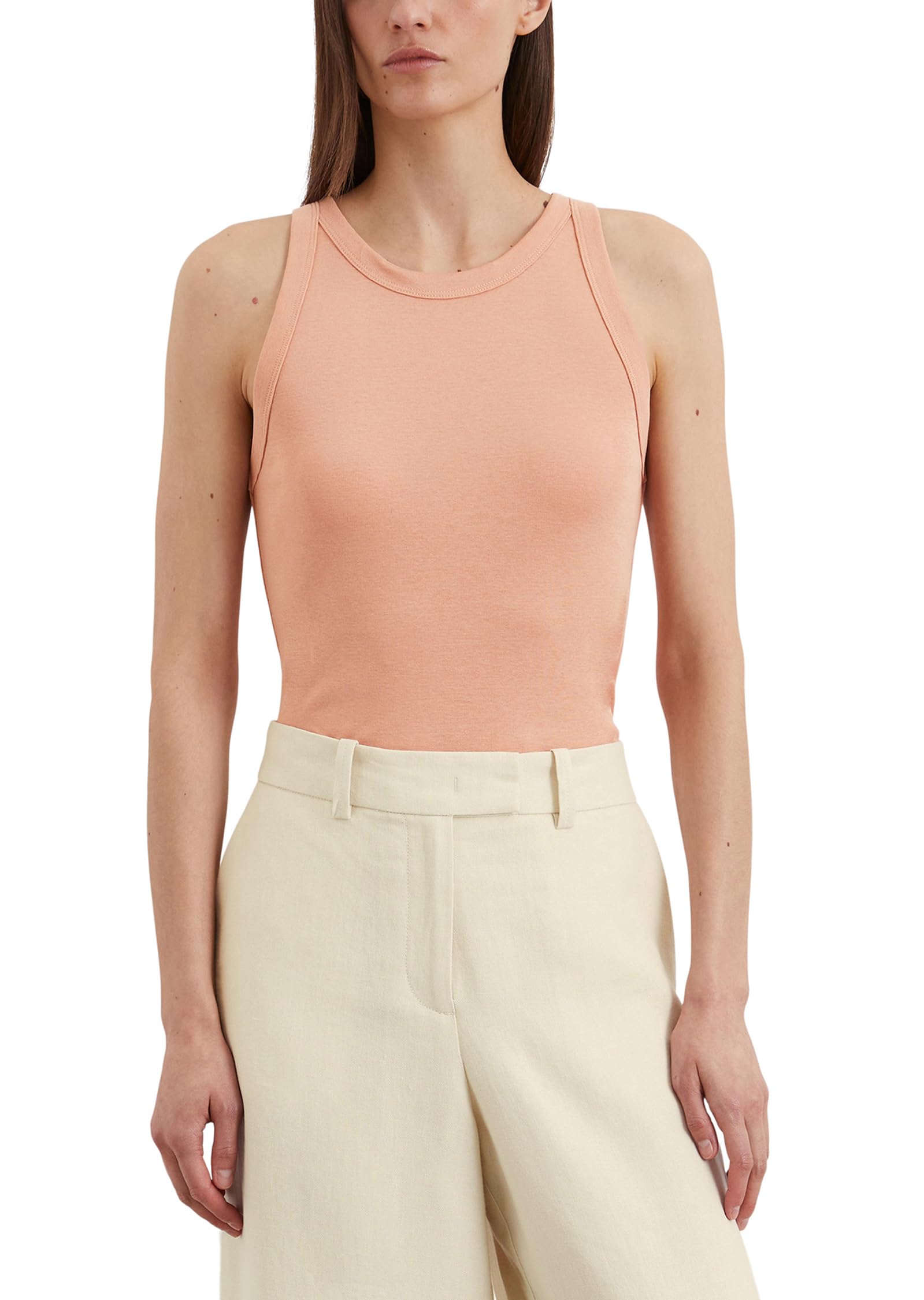 Marc O'Polo Damen Tanktop mit Rundhalsausschnitt Regular Fit