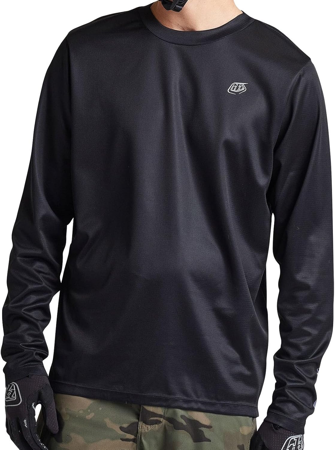 Troy Lee Designs Cycling MTB Bicycle Mountain Bike Jersey Shirt for Men, Flowline LS (Black, Small)