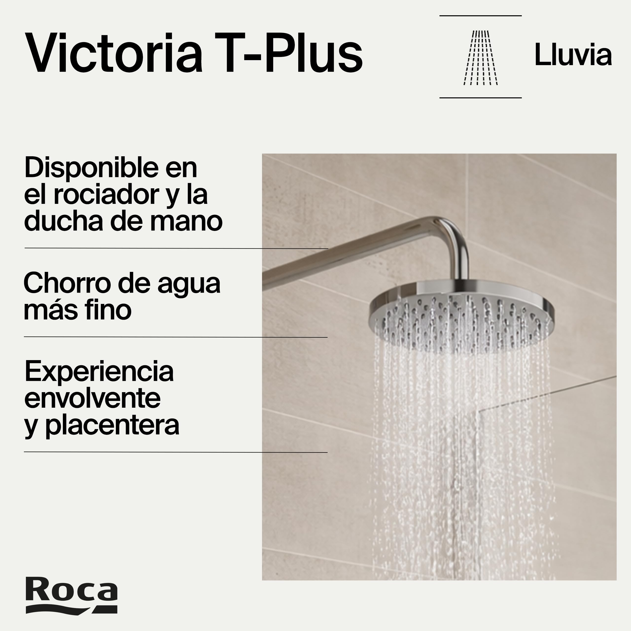 Roca,Victoria (col),PLUS - Columna de ducha termostática con altura regulable,,385mm x 73mm x 835mm,A5A2F18C00