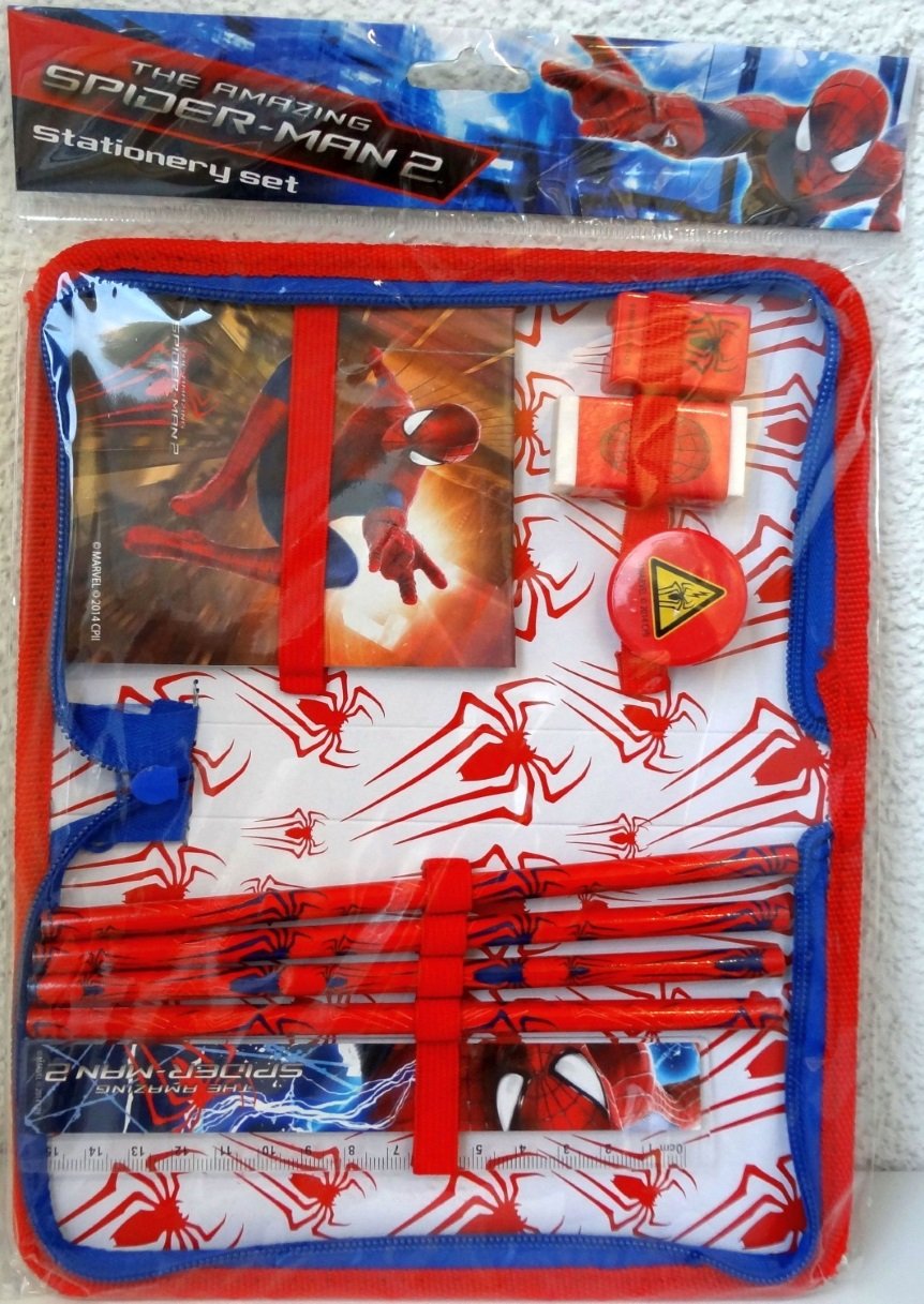 Spider Man Pencil Case With Contents