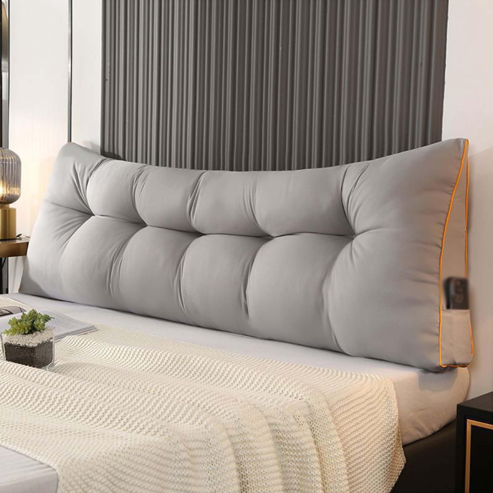 Headboard Pillow Wedge Large Lumbar Support Cushion for Headboard Bed Sofa Multicolor Triangular Backrest Positioning Bolster Soft Rest Reading Pillow Waist Cushion,E,90x15x50cm