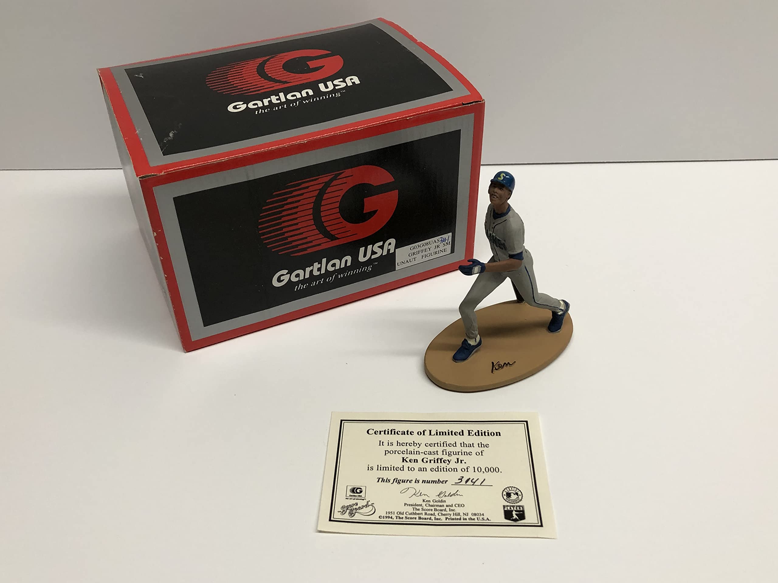 Ken Griffey Jr Gartlan Collectible Mini Figurine with Certificate
