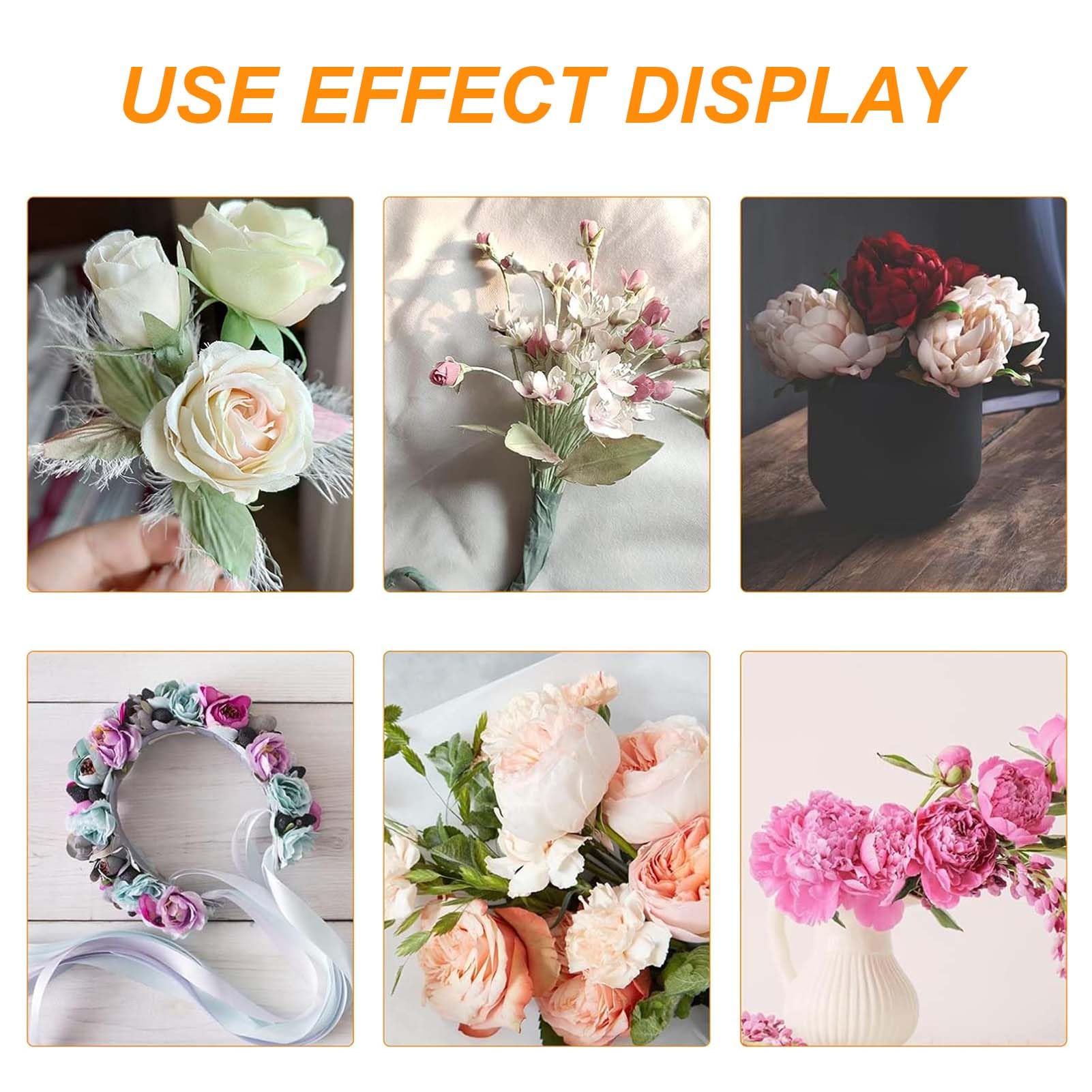 Máquina De Planchar Flores Artificiales, Fabricante De Flores De Tela Eléctrica, Mango De Flores De Planchado De Temperatura Ajustable, con Soporte Anti-escaldaduras