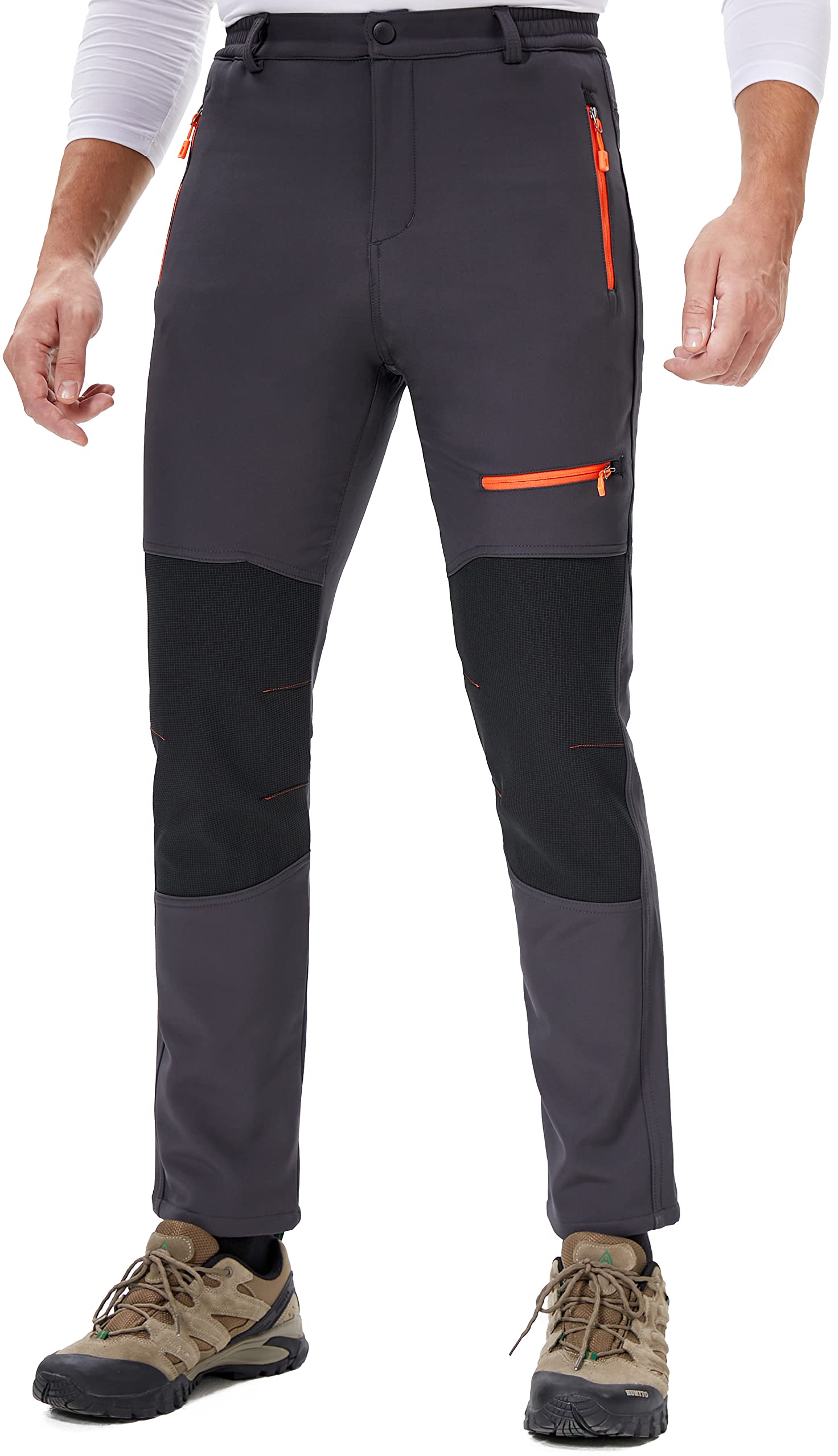 DAFENP Pantaloni Trekking Sci Uomo Invernali Pantaloni da Lavoro Termici Impermeabile Pantaloni Neve Softshell Montagna Escursionismo Caldo All'aperto