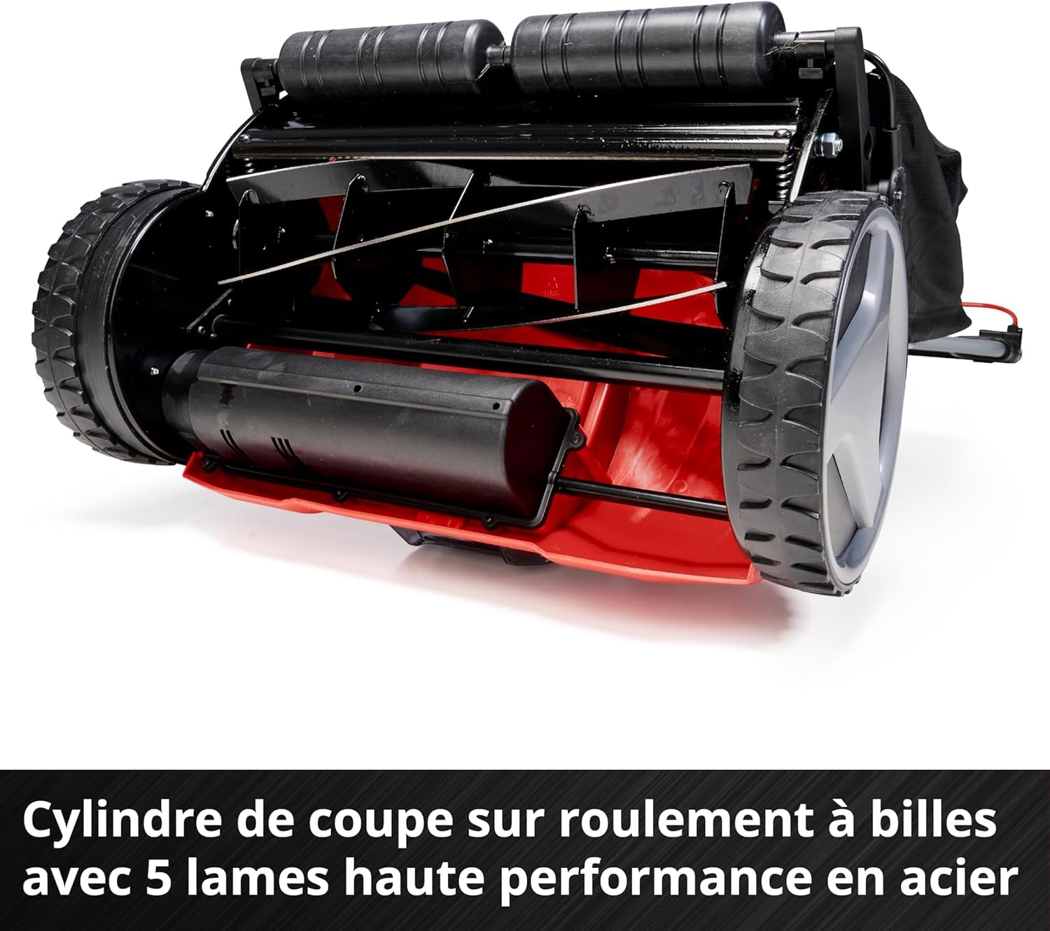 Einhell Tondeuse à Gazon Manuelle sans Fil GE-HM 18/38 Li - Solo Power X-Change (18V, axe de Coupe sur roulement à Billes avec 5 Lames) Livré sans Batterie ni Chargeur