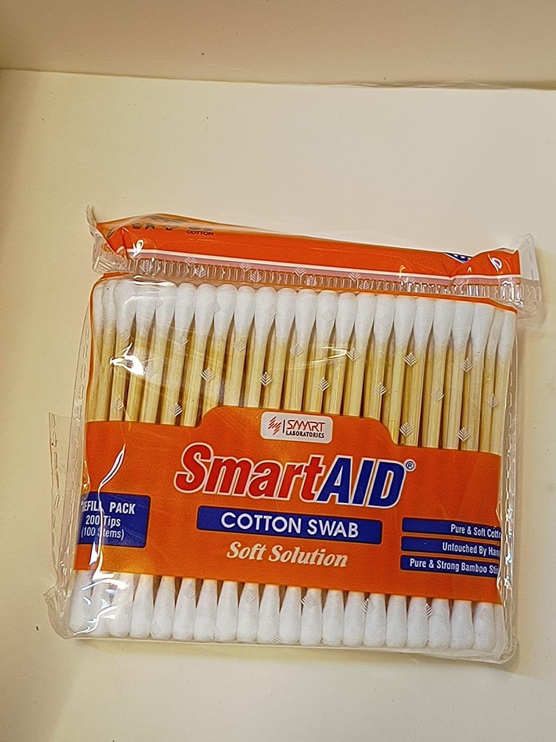 Cotton Swabs with Bamboo Sticks, Soft Solution, 200 Tips, Pack of 3-image-49