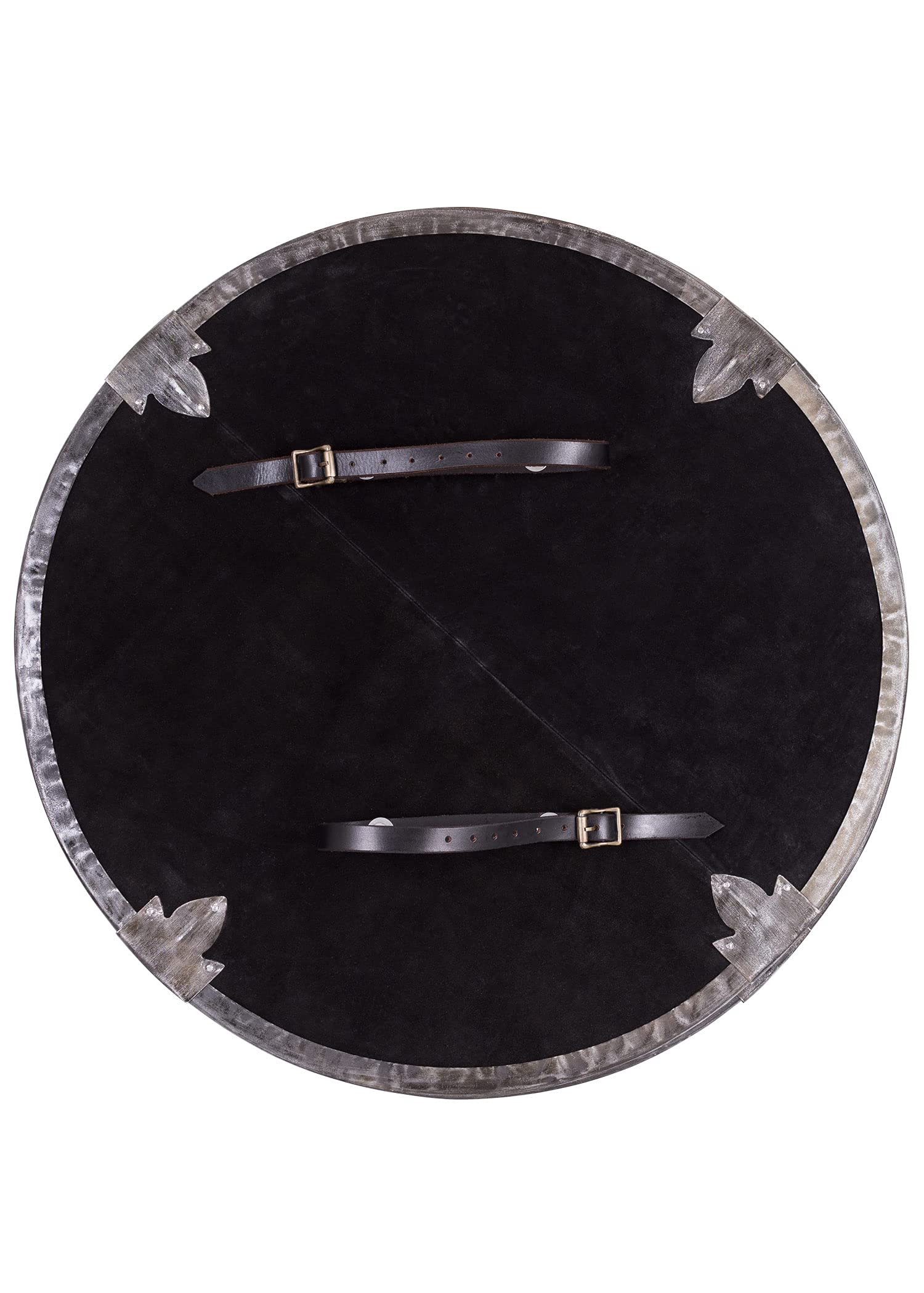 Wikinger Schild Aus Holz - Mittelalter-Dekoration 38cm Mit Drachen- Oder Doppelfisch-Muster Für Rollenspiele