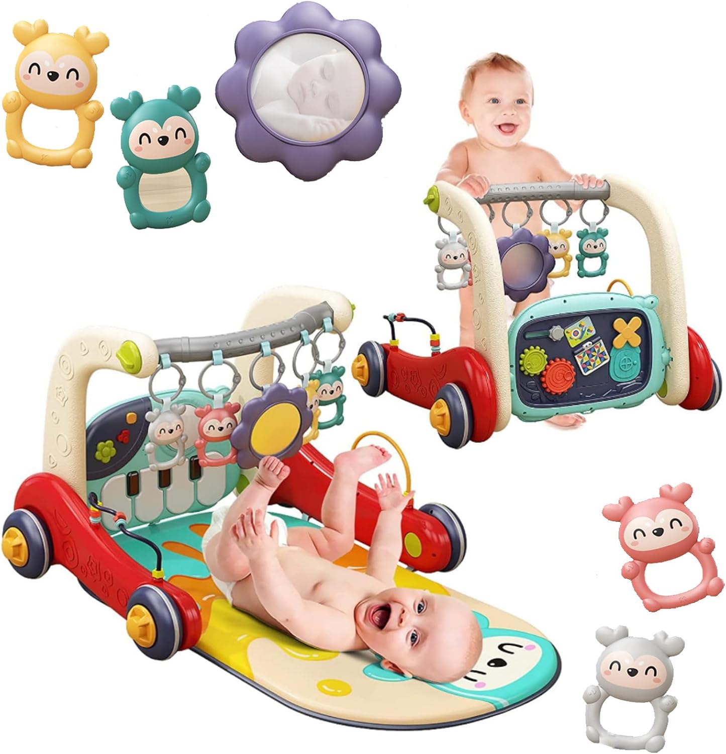 AM ANNA SittoStand Walker Toys for 024 Months Boy Girl, Baby Walker