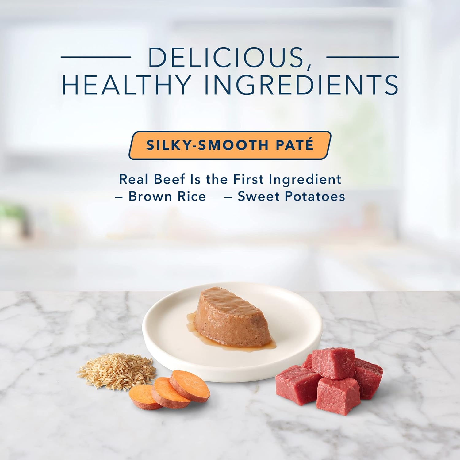 Blue Buffalo Tastefuls Spoonless Singles Natural Wet Cat Food Paté, 2.6-oz Twin-Pack Trays, Beef Entreé (24 Count)